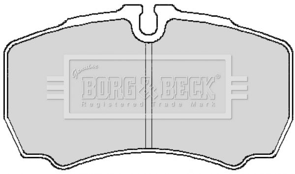 BORG & BECK stabdžių trinkelių rinkinys, diskinis stabdys BBP1863